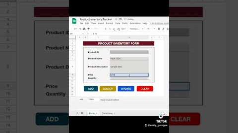 Automated Inventory Form in Google Sheets
