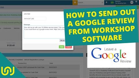 Request Google reviews from your customers through Workshop Software