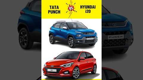 Tata Punch 😍 Vs Hyundai i20 🔥 | Punch & i20 Full Comparison With Reviews 🤯 | #shorts