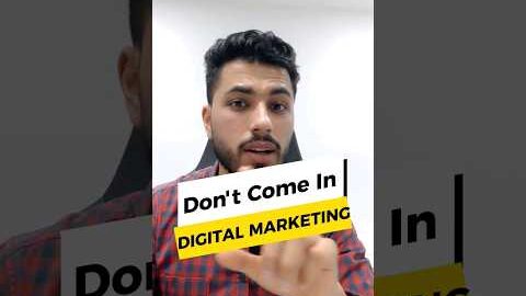 Don’t Enter Digital Marketing Career If..👆 #shorts  #shortsyoutube #career