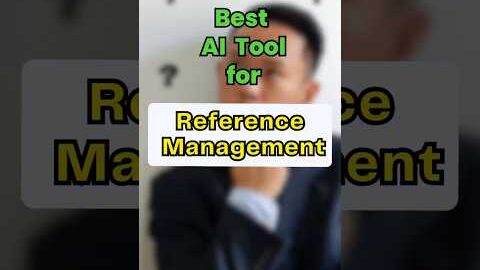 “Best AI Reference Manager for Researchers 📚 | Simplify Citation & Literature Review!” #phd