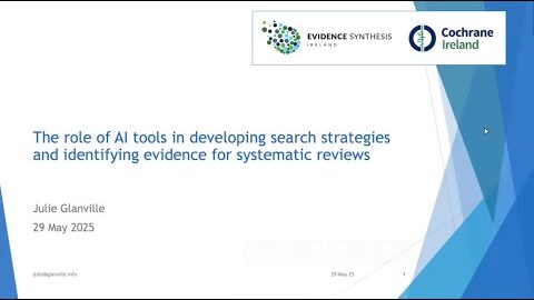 The role of AI tools in developing search strategies and identifying evidence for systematic reviews