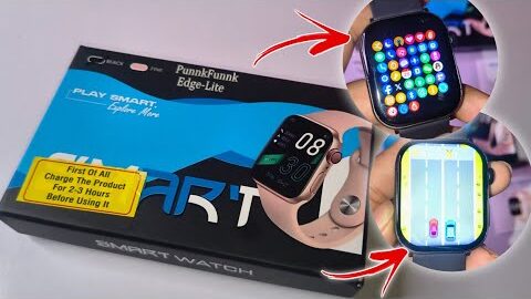 Punnk Funnk Edge-Lite Smartwatch unboxing & Review|funnkfunnk smart watch mobile connect