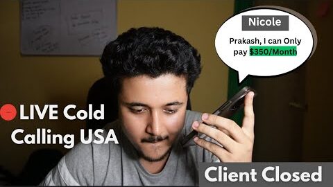 🔴 LIVE How I Closed $350/month Client in USA from India | Cold Calling Outreach in USA at Mid Night