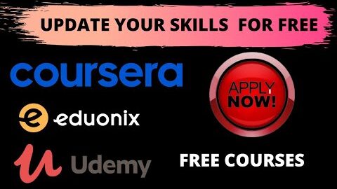 Udemy Udacity Eduonix Coursera courses for today