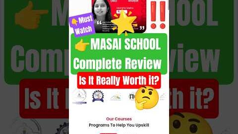 Masai School Review 🤫| Worth it❓OR Not ❌| Honest Review ✅ | Course & Placement #masaischool  🔥!