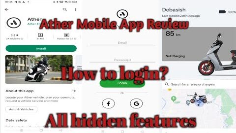Ather Mobile App Review ! How to login ather app ! All hidden features of ather Mobile app..