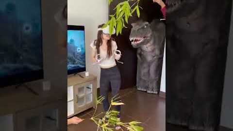 This VR game becomes a prank! #shorts