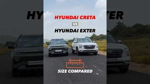 Hyundai Creta vs Hyundai Exter Dimensions compared! #Exter #Creta #Hyundai #CarWale #newcar