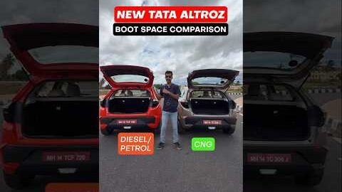 Tata Altroz 2025 Boot Space Comparison | Petrol vs CNG | autoX #shorts