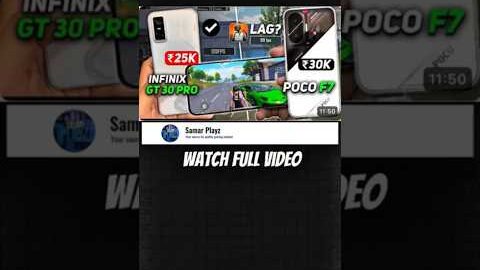 poco f7  vs infinix GT 30 Pro BGMI 120fps Best Budget gaming phone #trending #gamingmobile