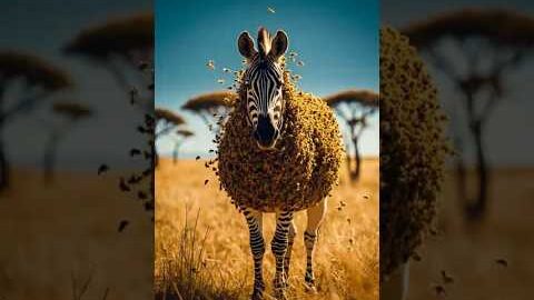 Zebra Covered in Millions of Bees Rescued! 🦓🐝 #animalrescue