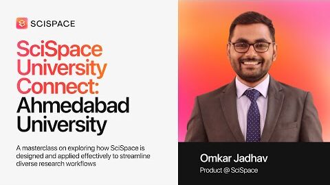AI Tools for Research | SciSpace University Connect Masterclass @ Ahmedabad University