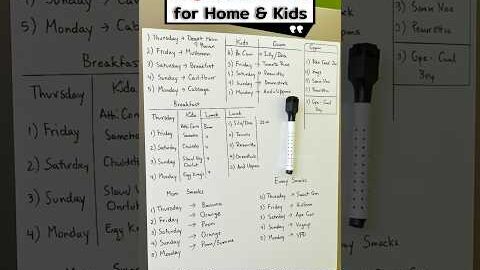 Magnetic Whiteboard Planner for Home & Kids | Daily Routine & Notes Organizer Review #explorewithmsk