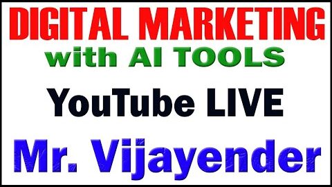 DIGITAL MARKETING WITH AI TOOLS BY Mr.VIJAYENDER