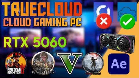 TrueCloud Cloud Gaming Service review || Cloud Gaming PC with RTX 5060 || GPU RDP || Gaming VM