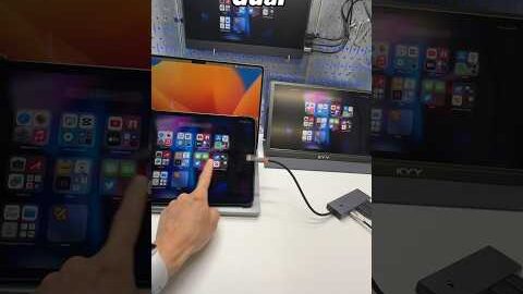 4K dual monitor setup with #baseus USB C hub. Works with iPad and laptop