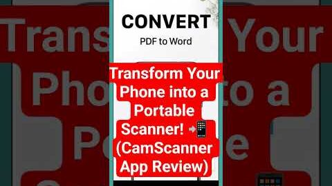 Transform Your Phone into a Portable Scanner! 📲 (CamScanner App Review)