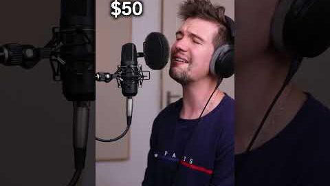 $50 vs. $500 Microphone #shorts #microphone #cover #singer
