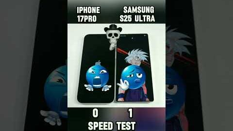 Speed Test: The Next Generation. iPhone 17 Pro vs. Galaxy S25· The need for speed.🚀#shorts #samsung