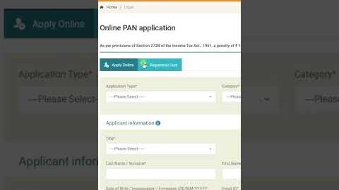 PAN card apply online | How to Apply PAN Card Online 2022 #shorts