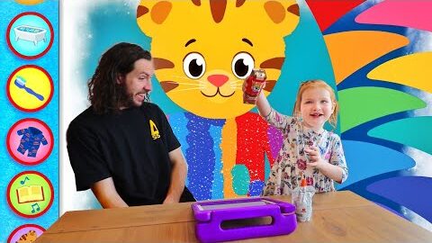 Adley App Reviews | Daniel Tiger’s Morning and Night Routine | family gets ready for school