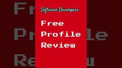 Free profile reviews for software developers