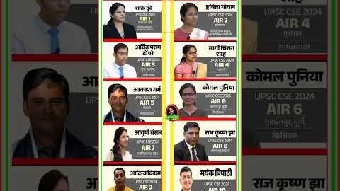 UPSC CSE 2025 Result 👏 | Top 10 IAS Toppers 2025 🔥🔥#ias #upsc #upscresults #civilserviceexam