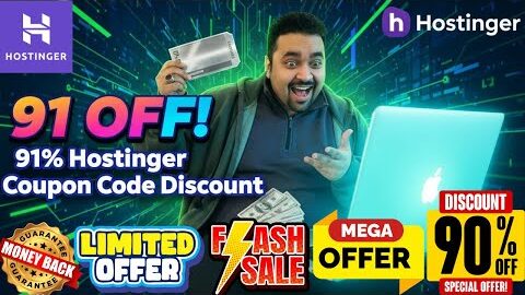 Hostinger Discount Coupon Code 2025 | Up to 91% OFF + Free Domain & AI Website Builder