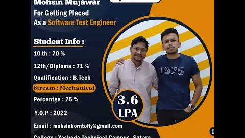 Test Engineer | Successful Placement of QSpiders student | Review
