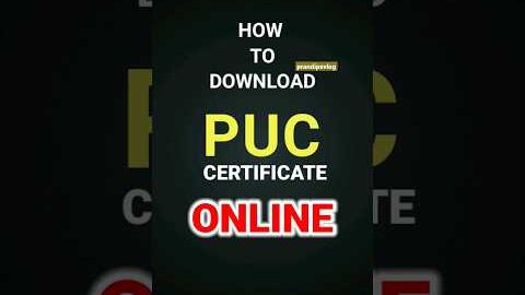 How to Download PUC Certificate – Quick Guide  #shorts #puc #pollution #certificate #online