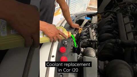 Coolant replacement in I20 || Pls subscribe #youtubeshorts