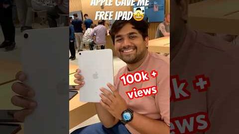 Apple Saket se mila Nya iPad free me😳🤩 #apple #shorts #ipad