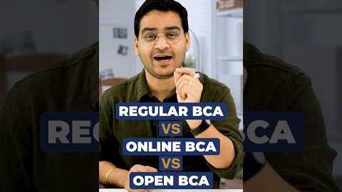 💥BCA Vs Online BCA Vs Open BCA? BCA Course Types, Differences! #shorts #BCA #OpenBCA #OnlineBCA