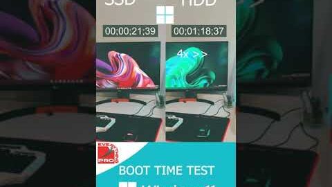 ssd vs hdd Windows 11 boot test #windows11 #ssd