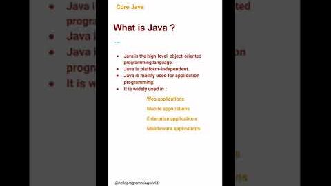 Java | what is Java ? (01) #corejava