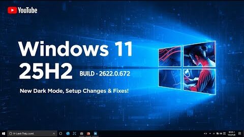 Windows 11 25H2 Build 26220.6772 – New Dark Mode, Setup Changes & Fixes | Full Review (H Tech)