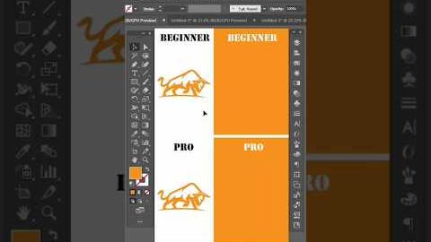Difference between beginner and pro graphic designer #adobeillustrator #graphicdesign