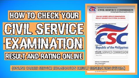 HOW TO CHECK YOUR CIVIL SERVICE EXAMINATION RESULT AND RATING ONLINE