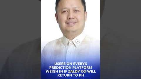 Will Zaldy Co Return to PH? Users on EveryX Prediction Markets Weigh In