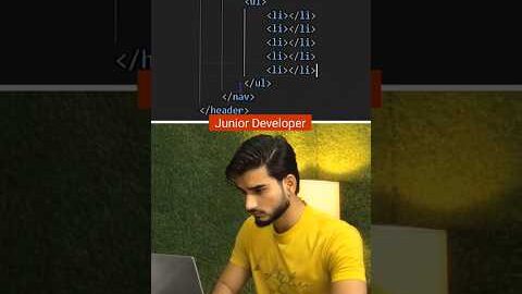 Junior Developer 🤡 VS Senior Developer 🤓#web  #webdeveloper #webdevelopment #coding #programming