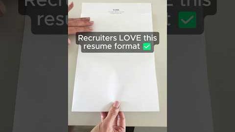 Use This Resume Format In 2025 To Get A Job FASTER #resume #job #shorts