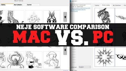 Neje PC vs. Mac software comparison | Neje PC und Mac Softwarevergleich