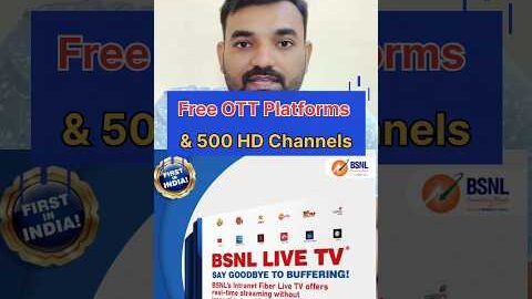 Free OTT Platforms & 500 HD Channels With Bsnl Fibrenet #bsnlbroadband #bsnlfiber #bsnl #shorts