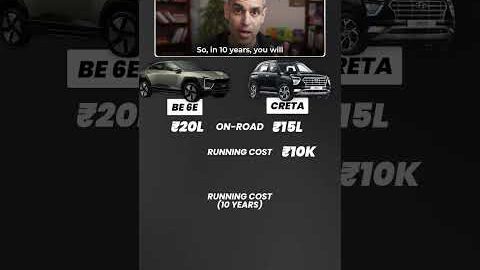 Mahindra BE 6E EV vs Creta PETROL! | Ankur Warikoo #shorts