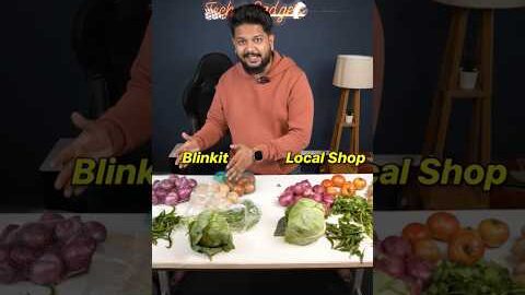 BlinkIt vs Local Shop 🤯💯🔥 #blinkit #localvendor #onlineorder #groceryshopping #techplusgadgets