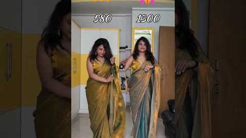 Meesho vs Myntra saree series #meesho #myntra #comparison #saree #haul #review #india #ethnicwear