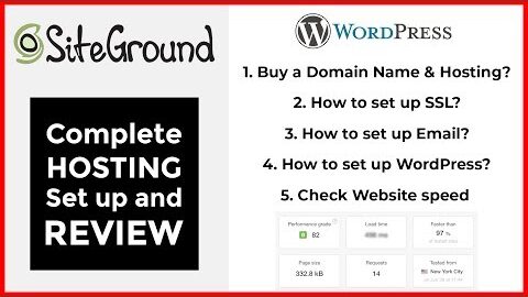 SiteGround Hosting review in 2018 | Buy domain & hosting | Setup SSL, Email & Speed Test
