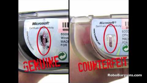 Guide to buying genuine Microsoft Windows/Office software (A lesson in spotting counterfeit)