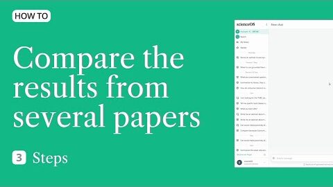 How to compare the results data of papers with scienceOS? | AI Research Tool for Literature Research